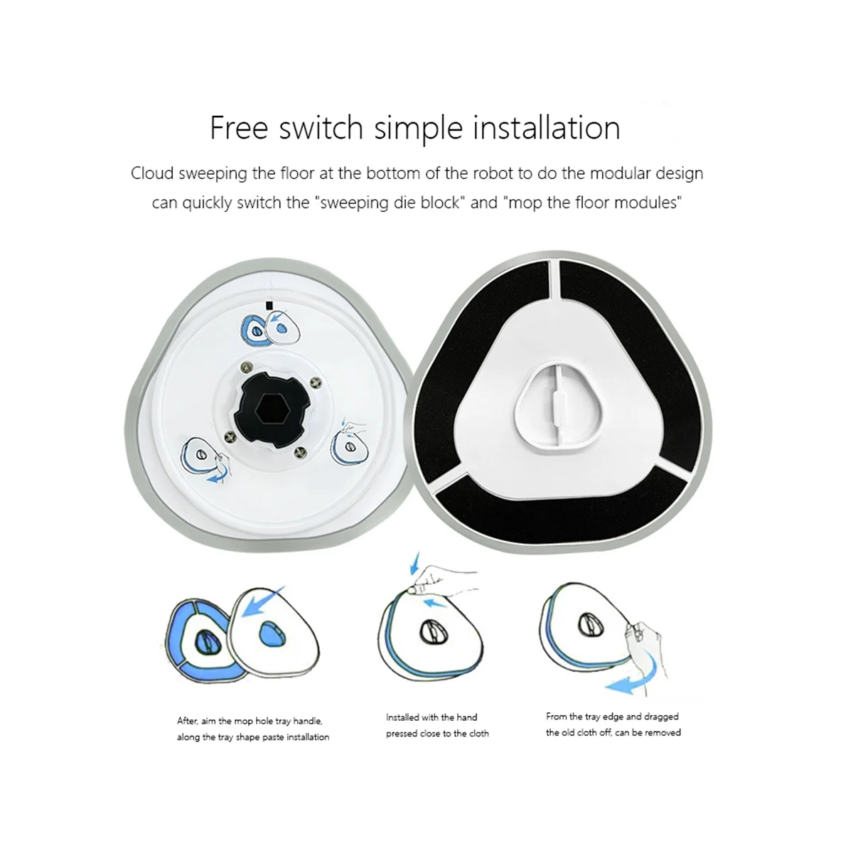 طقم بديل للروبوت المكنسة الكهربائية ، قطع الغيار ، ممسحة القماش ، وحدات التطهير ، narوول T10 ، J1 ، J2