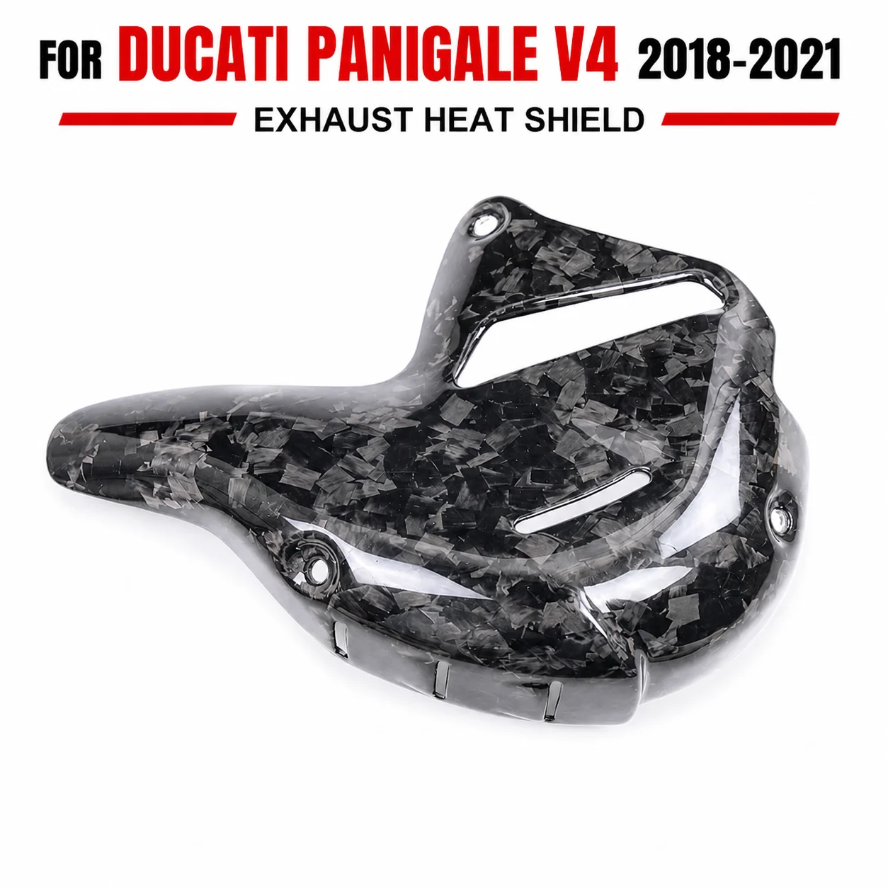 

Exhaust Heat Shield For Ducati Panigale V4 2018-2024 Dry Carbon Fiber Motorcycle Accessories