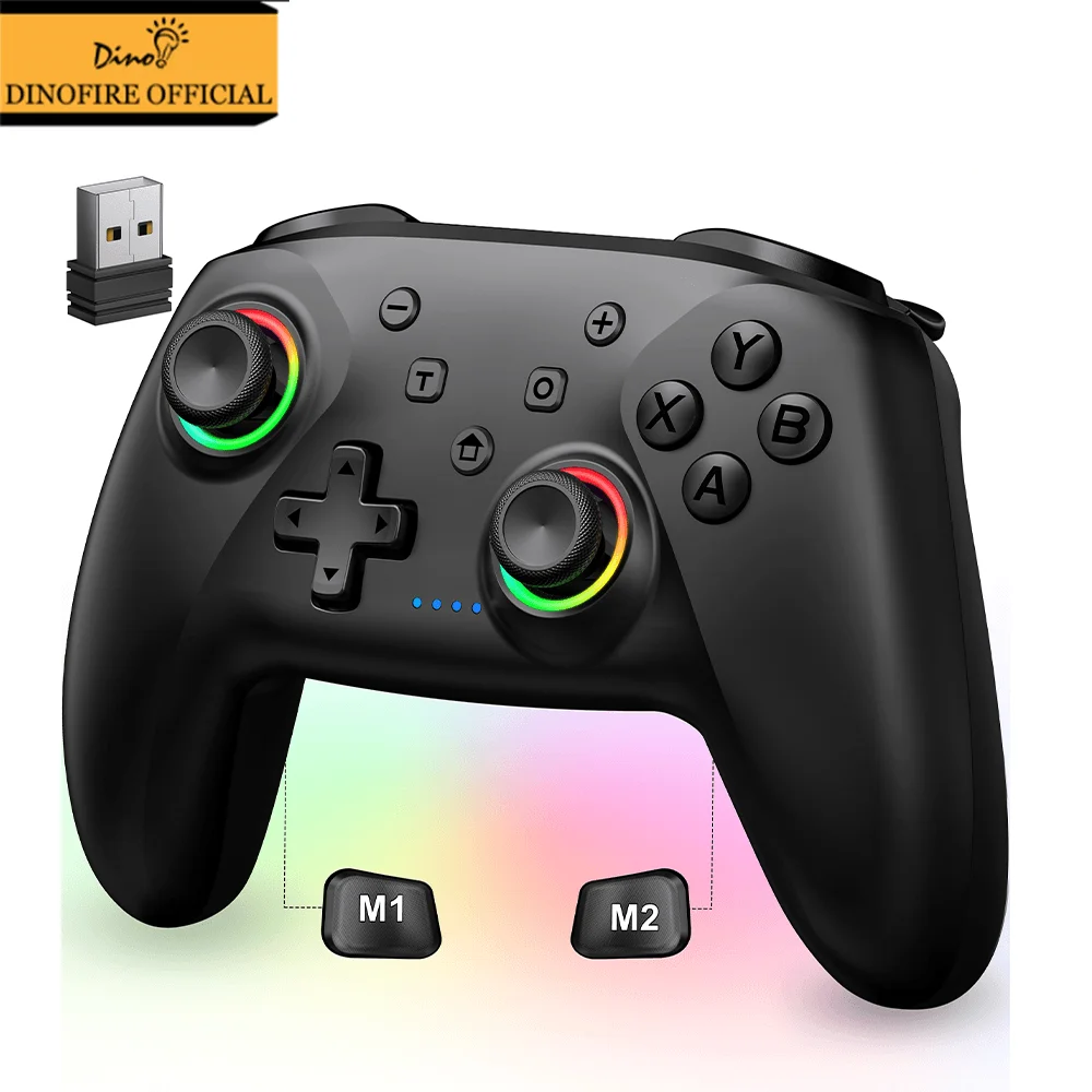 وحدة تحكم لاسلكية مع محول بلوتوث لوحدة تحكم الكمبيوتر لجهاز نينتندو سويتش برو وحدة التحكم هول تأثير عصا التحكم غمبد #1