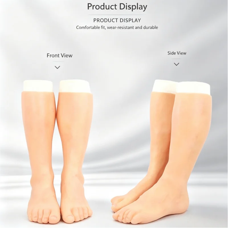 High Simulation Silicone Leg Prosthesis Sleeve with Natural Skin Texture Fine Makeup Waterproof Cosmetic Cover