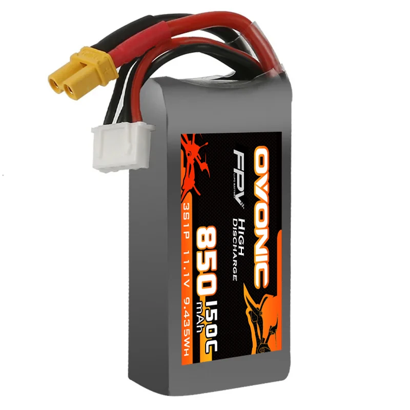 OVONIC 850mAh 150C 11.1V Lipo Battery For RC Helicopter Quadcopter FPV Racing Drone Parts 3S Battery With XT30 Plug