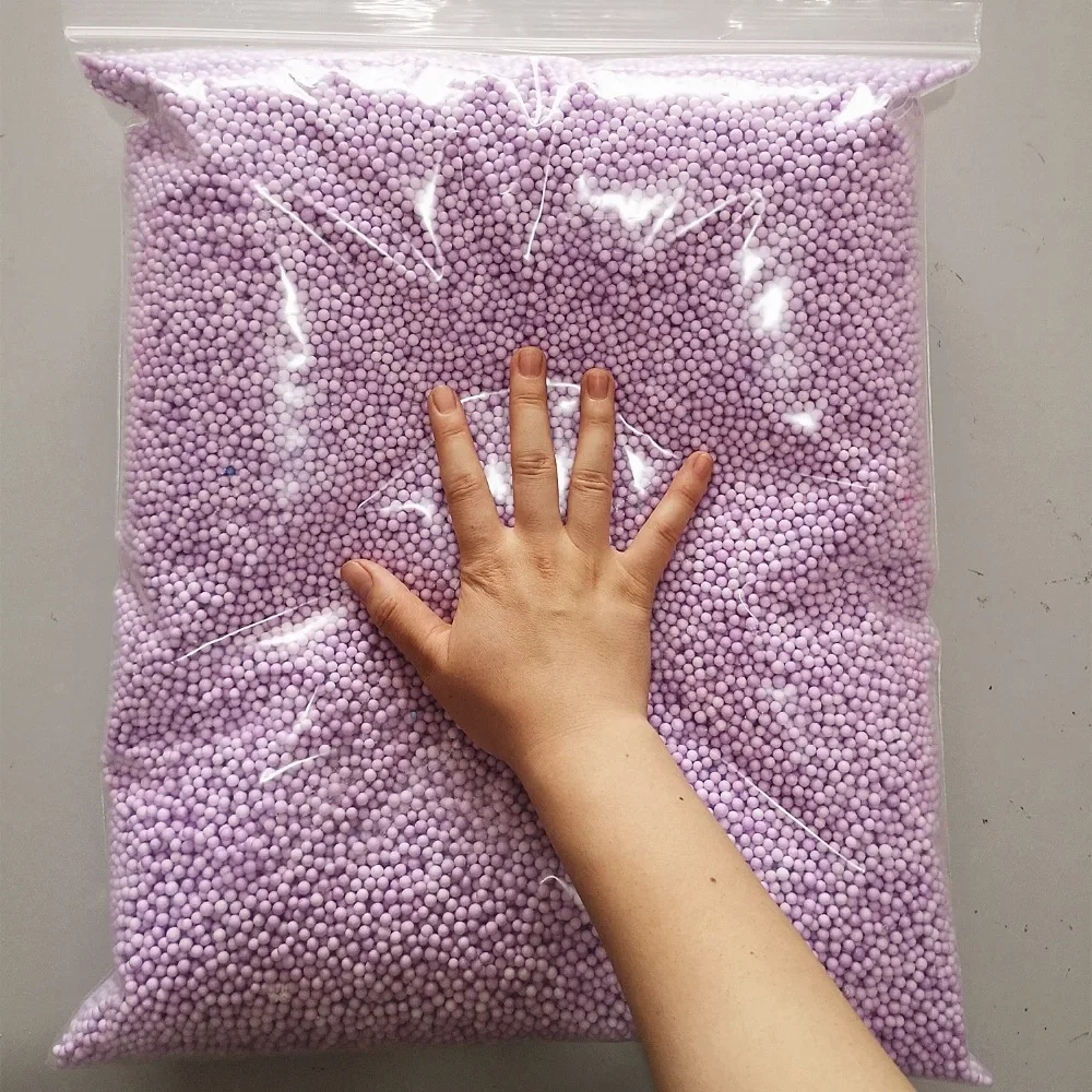 250 g/Beutel Macarons 2–3,5 mm 4–6 mm Pastell-Mini-Schaumperlen, bunte Styropor-Styropor-Füllkugeln, Basteln, DIY – Detail 11