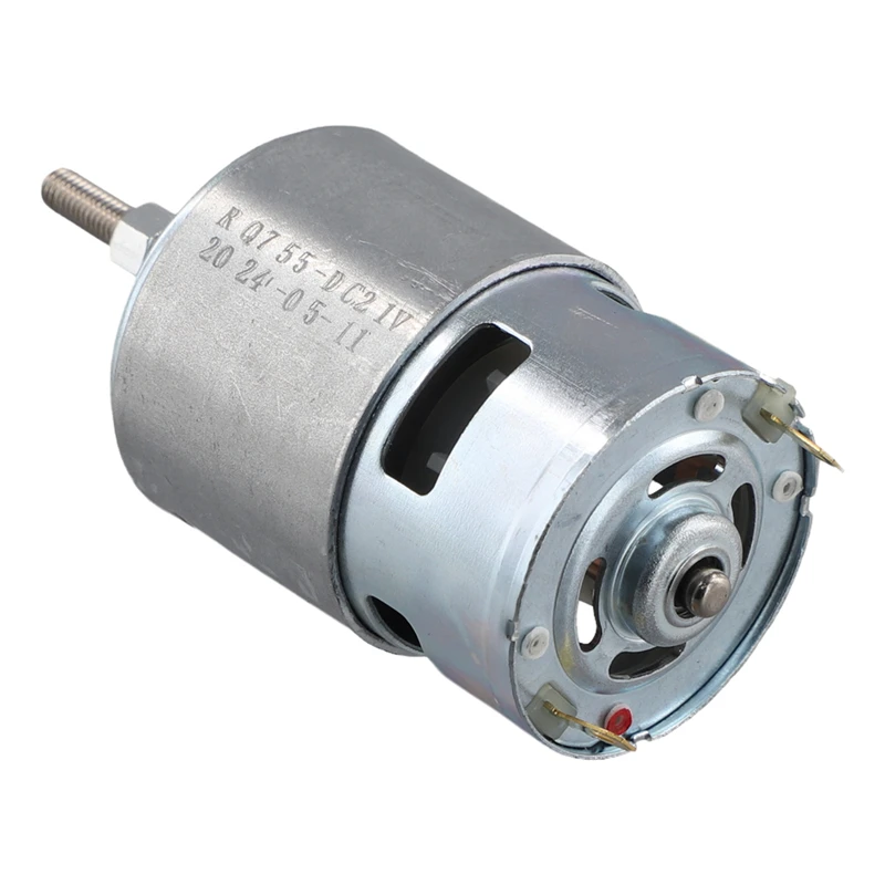 

755 DC Motor For Weed Trimmer 21V Grass Cutter Motor With Long Shaft For Efficient Weed Cutting And Trimming