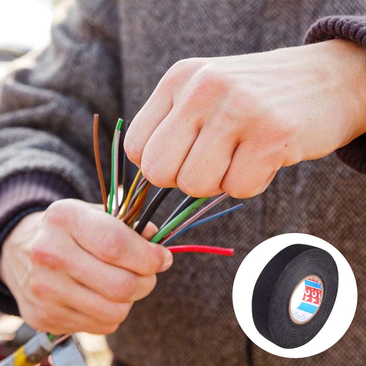 

4 pcs 19Mmx15M Electrical Insulation Vinyl Tape For Car Wire Repair Industrial Home Wiring Harness Moisture Acid Alkali