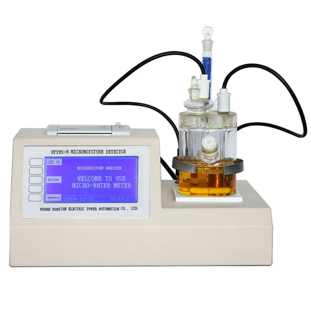 HTYWS-H Automatic High Precision Transformer Oil Moisture Contents Analyzer Oil Karl Fischer Moisture Meter