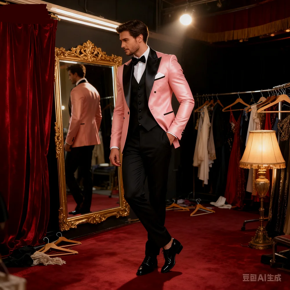 

Men's Green And Black Formal Terno Set of 3 Pieces Blazer Wedding Groomsmen Suit Ideal for Wedding Ceremony And Dance