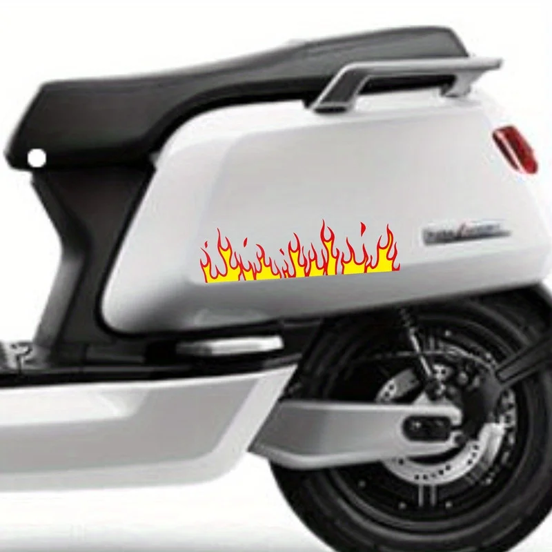 

2PCS/SET Red Yellow Flame Stickers Waterproof Vinyl Decals for Motorcycle Car Vehicle Decor