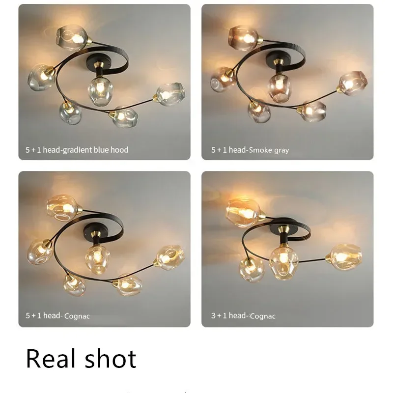 Nordic Light Modern Ceiling Pendant Led Lamp for Living Room Dining Room Bedroom Indoor Hanging Chandelier Home Lighting Lustre