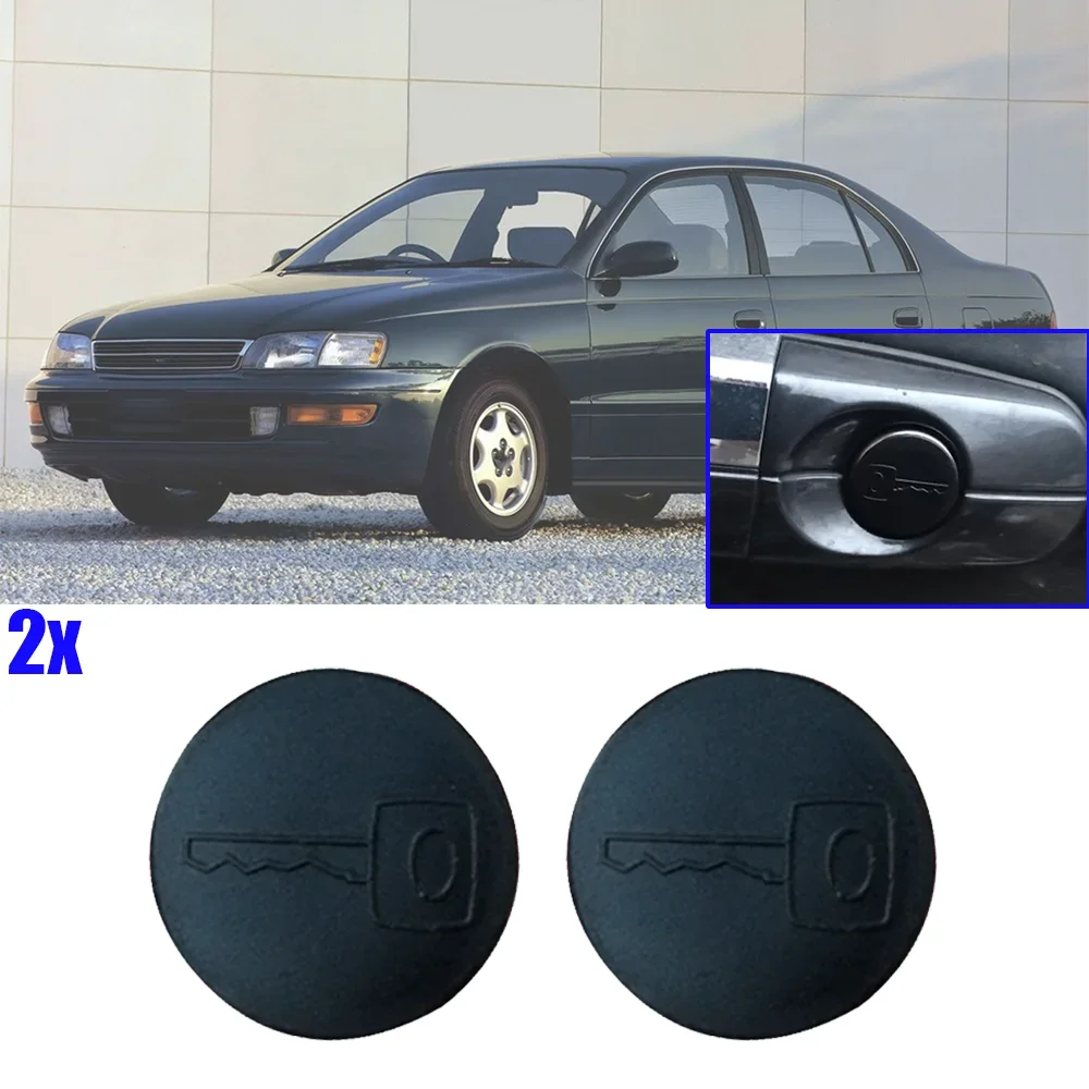 2pcs Car Door Handle Trunk KeyHole Lock Cap Plug Cover Clip Dustproof New For Toyota Corona T190 1992 1993 1994 1995 1996 1997