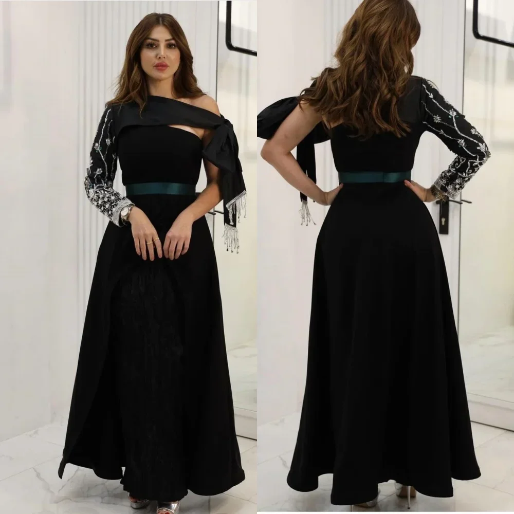 Customized Sizes Available Jersey Pleat Sequined A-line O-Neck Midi Dresses Homecoming Dresses  Exquisite Modern Style Pastrol U