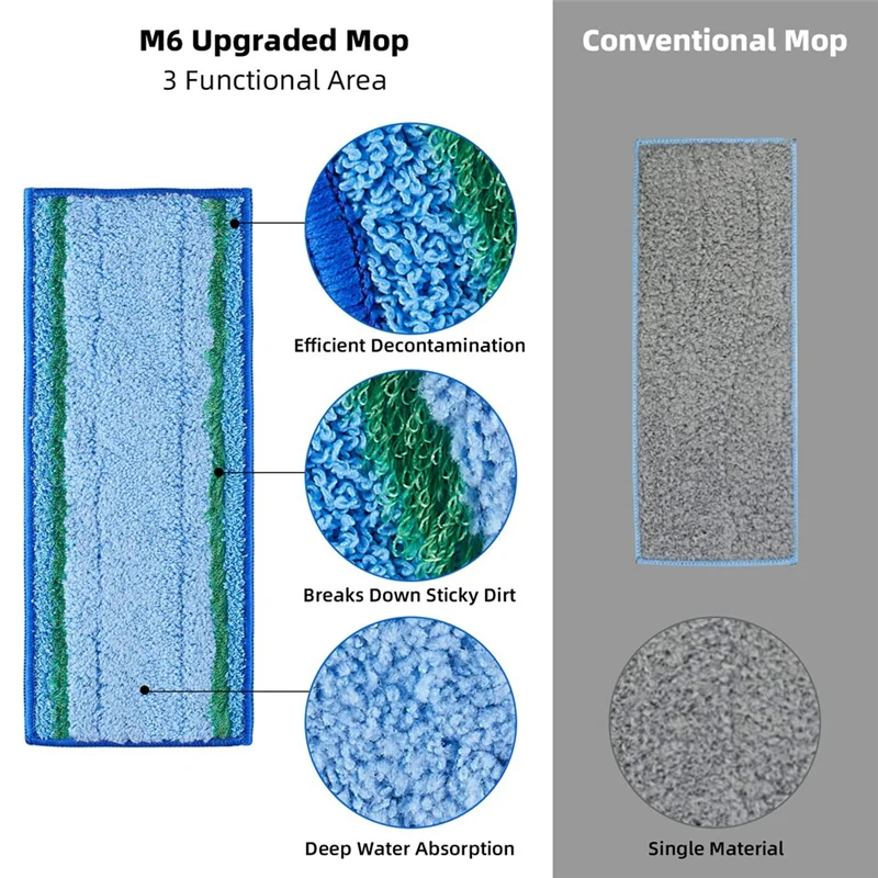 Tampon de vadrouille AF89-Compatible pour Irobot Braava Jet M6, pièces de rechange pour Robot vadrouille, tampons en tissu lavables