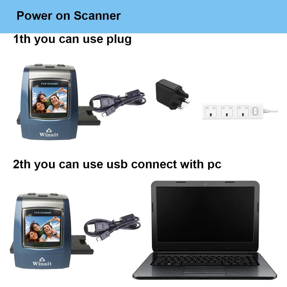 Scanner per pellicole negative/slide MAX 22MP 35mm con display a colori