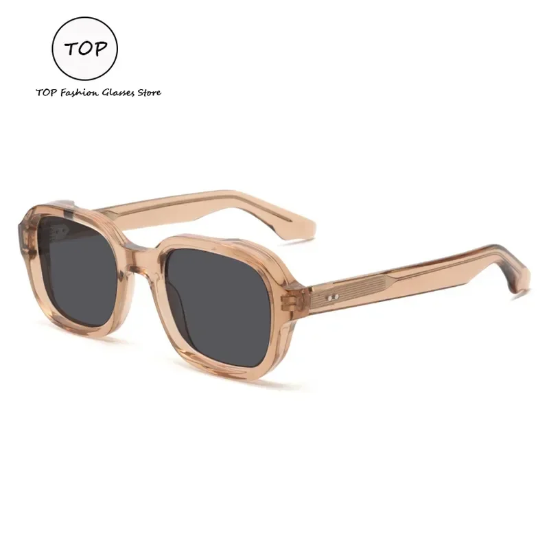 1814S Retro Round Frame Fashion Trend Street Shot Men's Sunglasses UV400 Advanced Handmade Acetic Acid Plate Women's Sunglasses