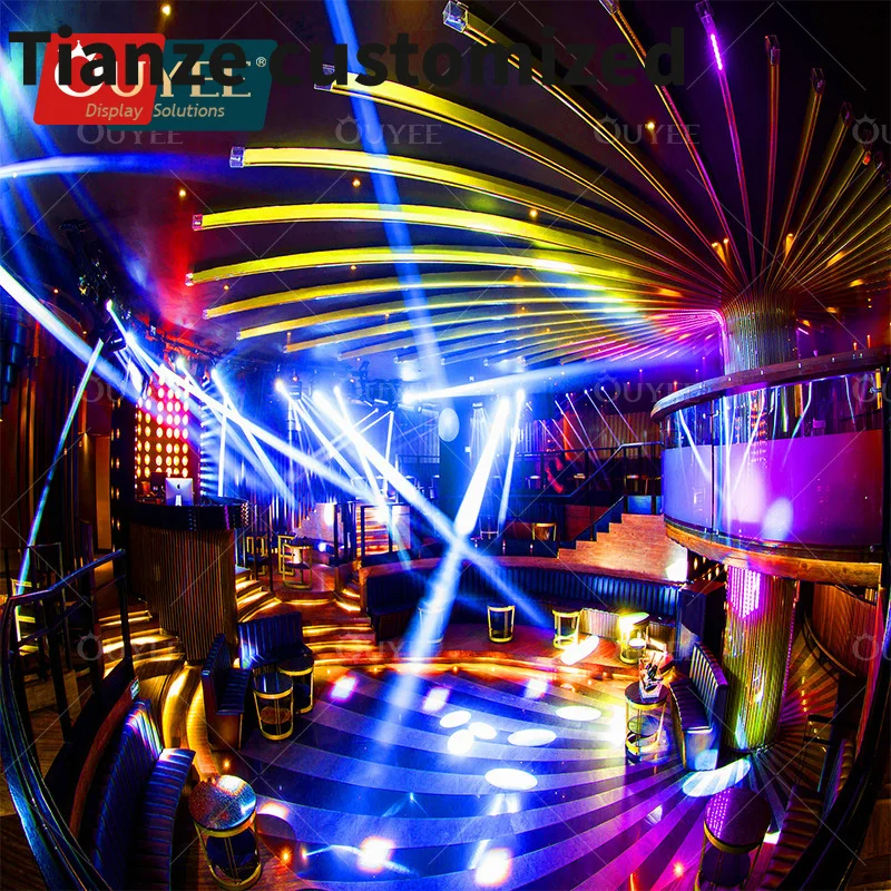 

Customized-New Decoration Night Club Fournitures Night Club Interior Design Table With Space Night Club