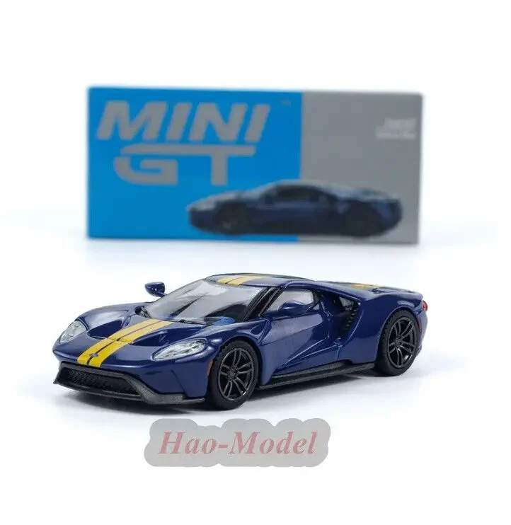 

MINIGT 1/64 для Ford GT Sunoco, модель автомобиля, литой под давлением сплав, имитация детских игрушек, подарки на день рождения для мальчиков, хобби, демонстрационные украшения, синий