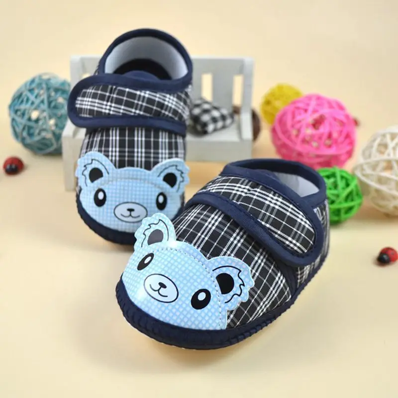 Newborn Baby Shoes Stripe PU Leather Boy Girl Shoes Toddler Rubber Sole Anti-slip First Walkers Infant Moccasins