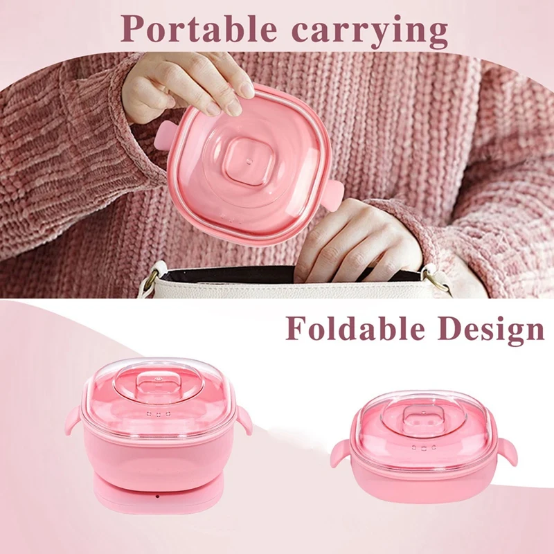 Portable Silicone Warmer For Wax Foldable Wax Heater Hair Removal Wax Machine Body Epilator Paraffin For Travel