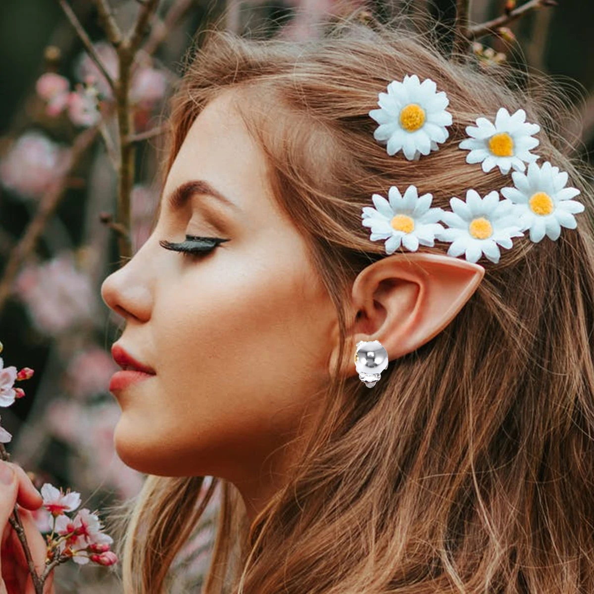 

80pcs Ear Clip Accessories Diy Jewelry Making Supplies Electroplated Gold Silver Brass Semicircle Findings For Women Girls