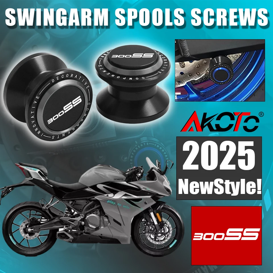For CFMOTO 250 300 SR NK 250SR 300SR 300SR 250NK 300NK NK300 NK250 Motorcycle Swingarm Spools Slider Stand Screws Accessories