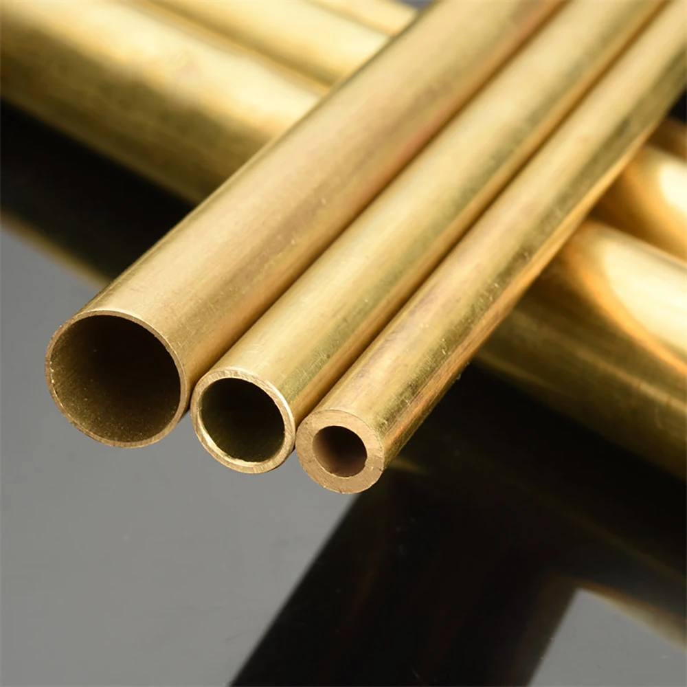 1Pcs H59 Brass Tube Round Hollow Capillary Tube Zero Cutting Processing DIY Part L=500mm Thick 5-18mm OD 13-32mm Copper Sleeve