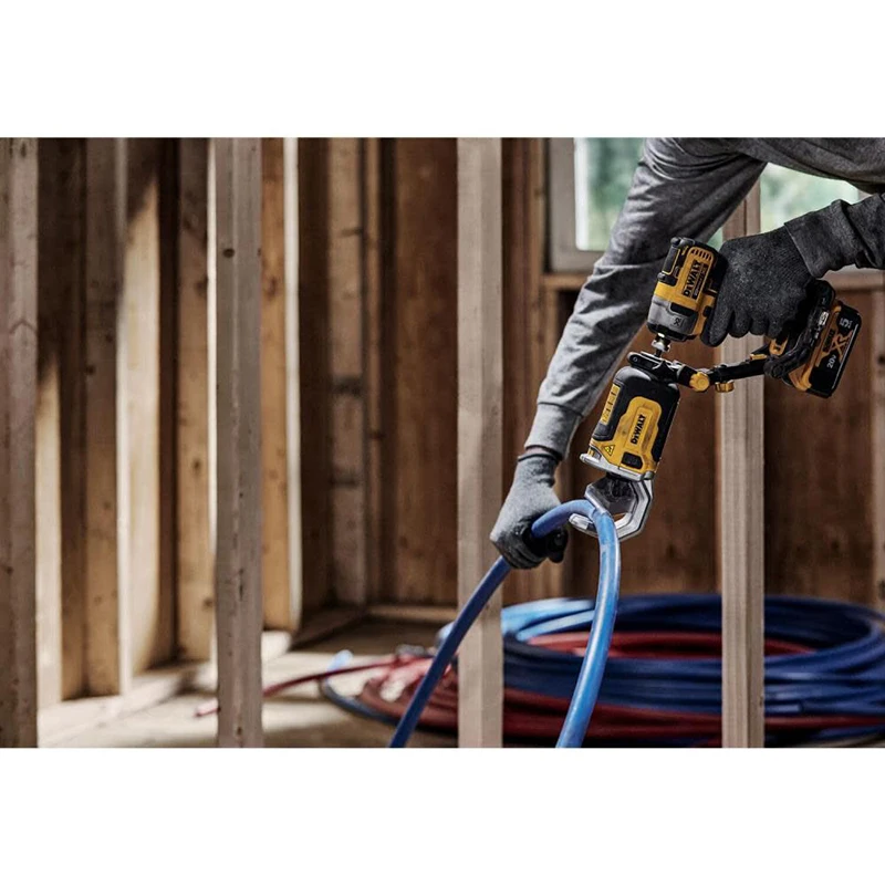 DEWALT DWAPVCIR PVC/PEX Cutter Attachment 6X Faster Cuts Work with 18V/20V Impact Driver