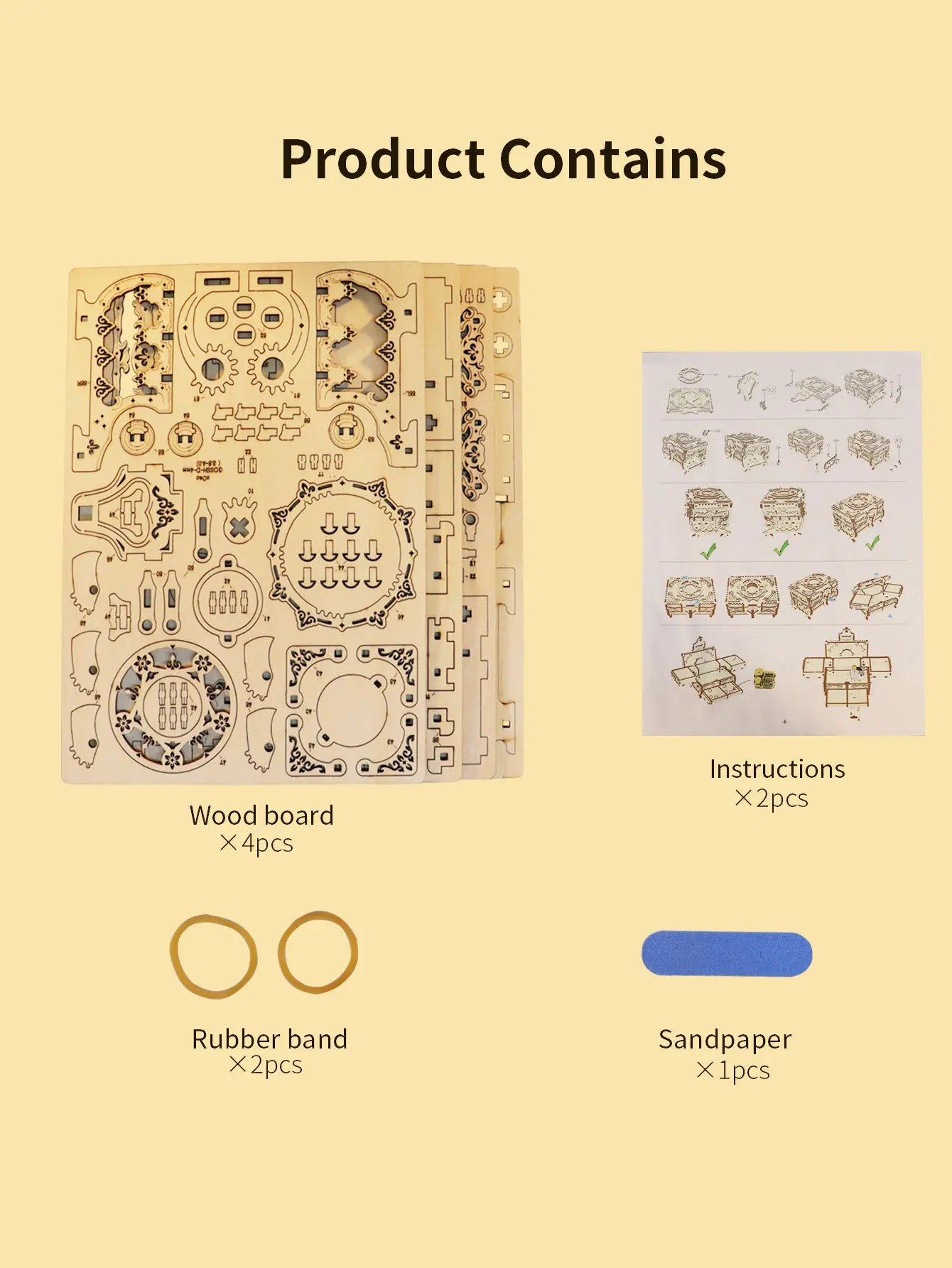 Rompecabezas de madera 3D para adultos, estuche de joyería antiguo hecho a mano, manualidades, decoración del hogar, Kits de modelos, regalos de cumpleaños o Navidad