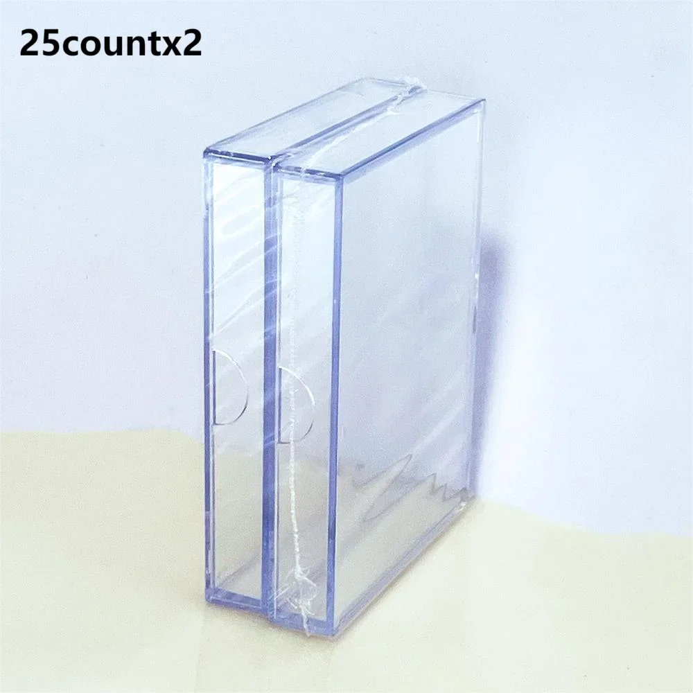 Ultra clear 10/25/50/100/150/200/250 Count Standard Size Closures Storage boxes Thick Card Case Game Magic TCG Sports Cards Box