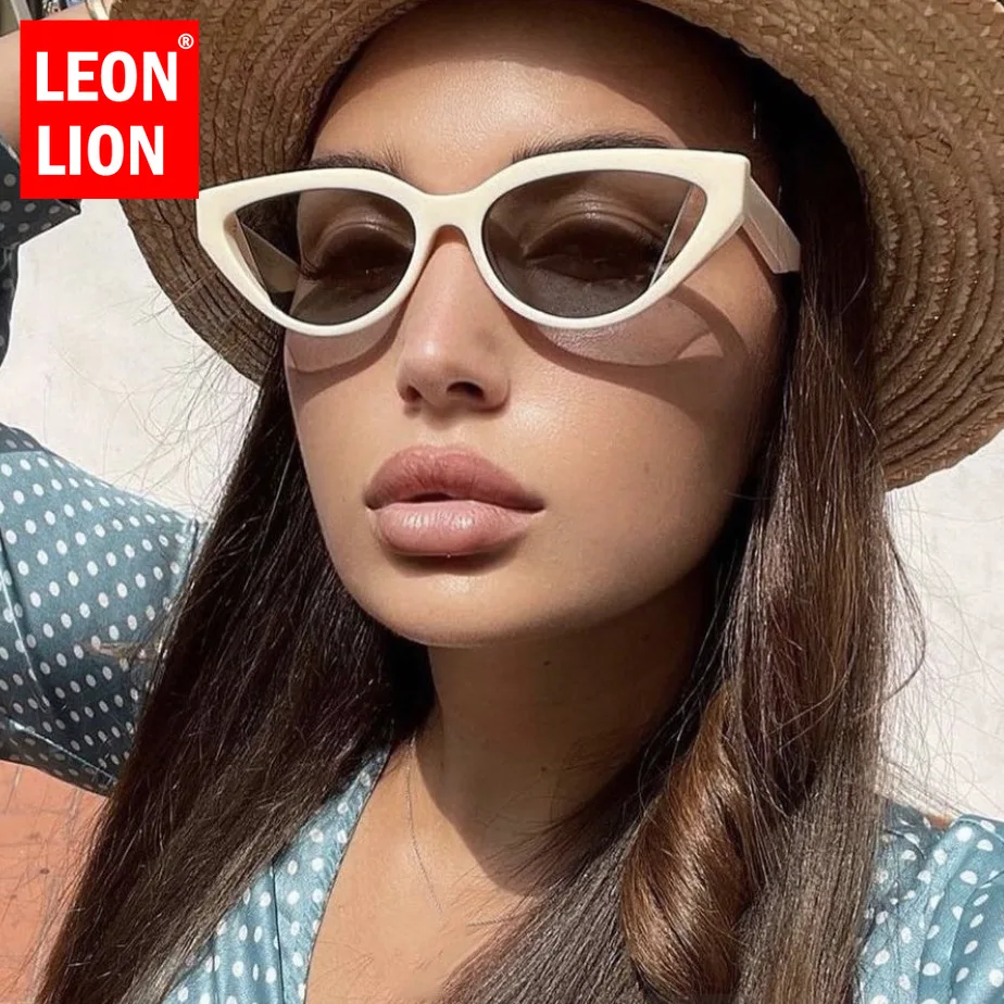 LeonLion 2023 Small Cateye Sunglasses Women Vintage Luxury Eyewear Women/Men Designer Glasses Women Fashion Gafas De Sol UV400