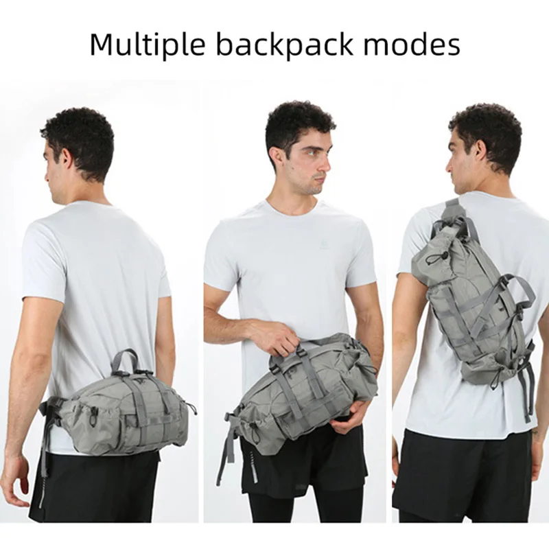 Outdoor Gym Fitness Waist Bag Large Capacity Sports Camping Fishing Hiking Crossbody Bag Multifunctional Climbing Handbag