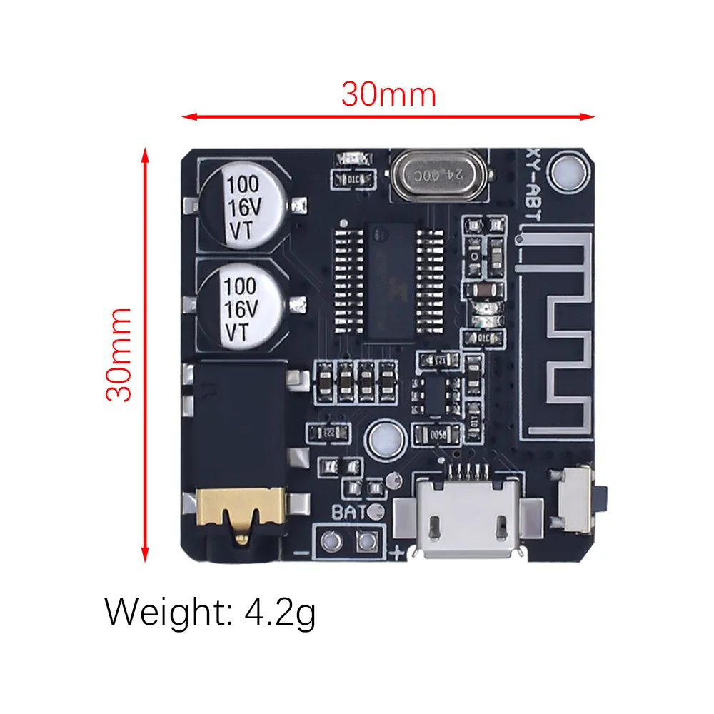 WAVGAT DIY Bluetooth 5.0 audio receiver module MP3 Bluetooth decoder board car speaker audio amplifier board ABT — zdjęcie 3