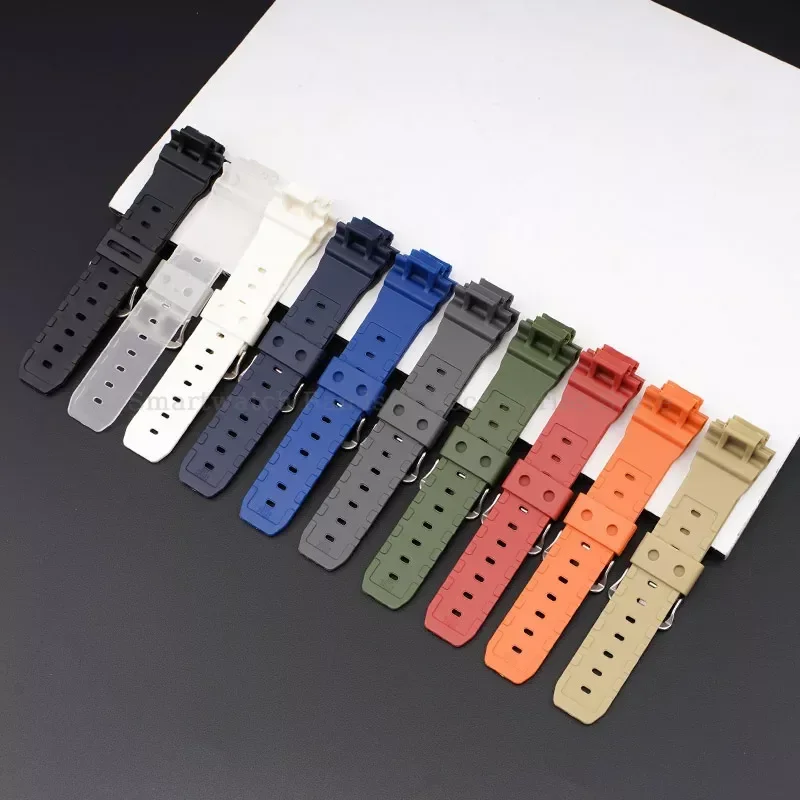 16mm Rubber Watch Band for Casio for G-Shock DW-5600 GW-5000 GA-2100 DW-6900 9052Series Soft Silicone Watch Strap Accessories