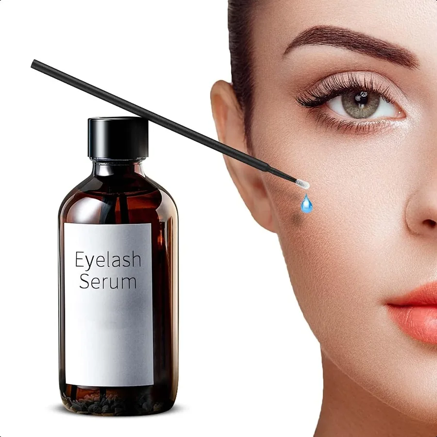 500PCS  Micro Swabs for Eyelash Extension Micro Applicators Eyelash Swabs for Makeup Application Black Head Diameter: 2.0mm