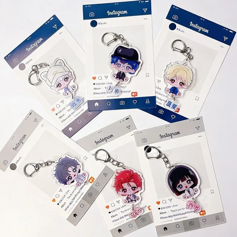 Link Click Acrylic Keychain Xia Fei Felix Liu Xiao Xavier Cheng Xiaoshi Charles Vein Scratch Resistant Fan Merch Accessory Event