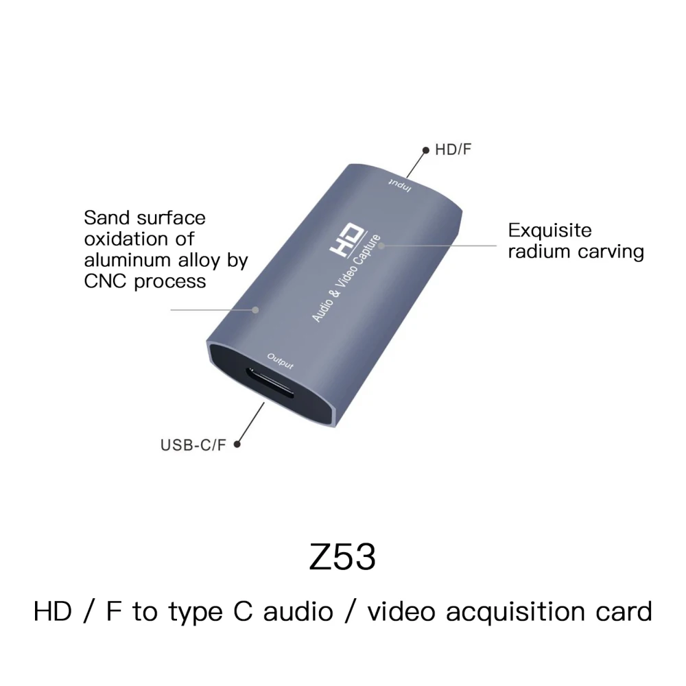 بطاقة التقاط الفيديو لـ 5 كاميرات فيديو ، متوافقة مع HDMI ، سبائك الألومنيوم ، USB ، 4K ، 60 إطارًا في الثانية ، بث ، جديد