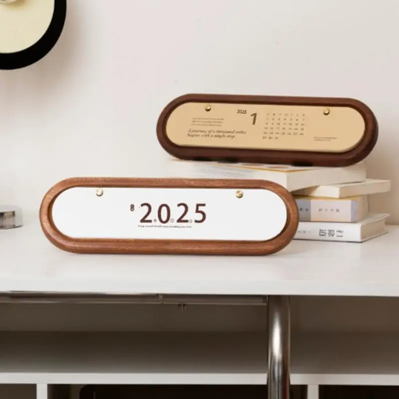 تقويم مكتب خشبي |   2025 تقويم مكتبي للمزرعة |   زخرفة تقويم شهر التاريخ الجمالي لمكان العمل المنزلي