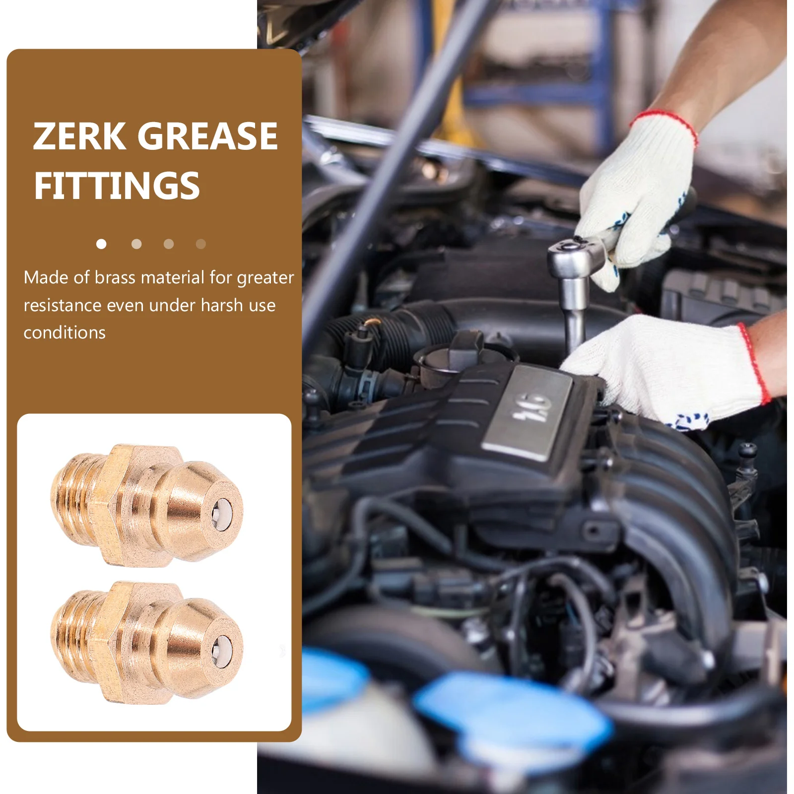 

25pcs Grease Nozzle Kit Straight Angled Zerk Fittings 1/4-28 For Automotive Industrial Lubrication Replacement Parts