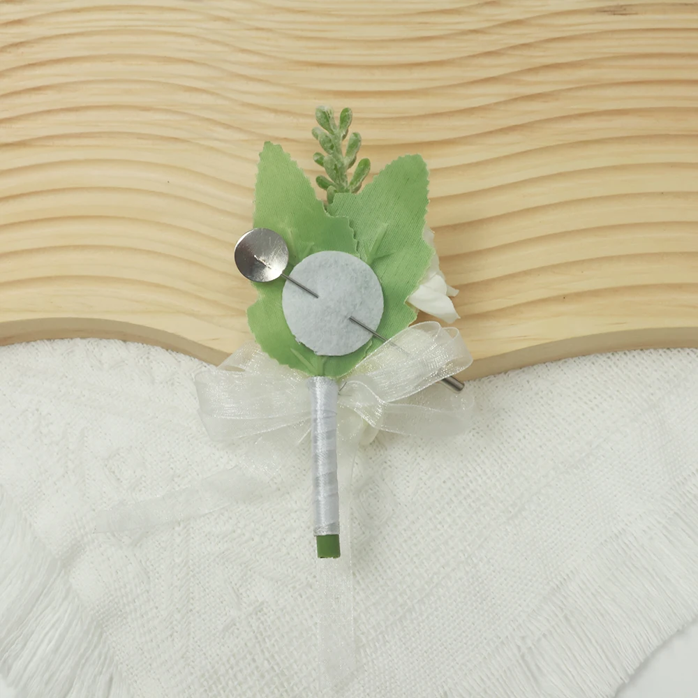 Свадебная бутоньерка с жемчугом и лентой для жениха, свадебный цветок для мужчин, бутоньерка, свадебные украшения, аксессуары для вечеринок для мальчика