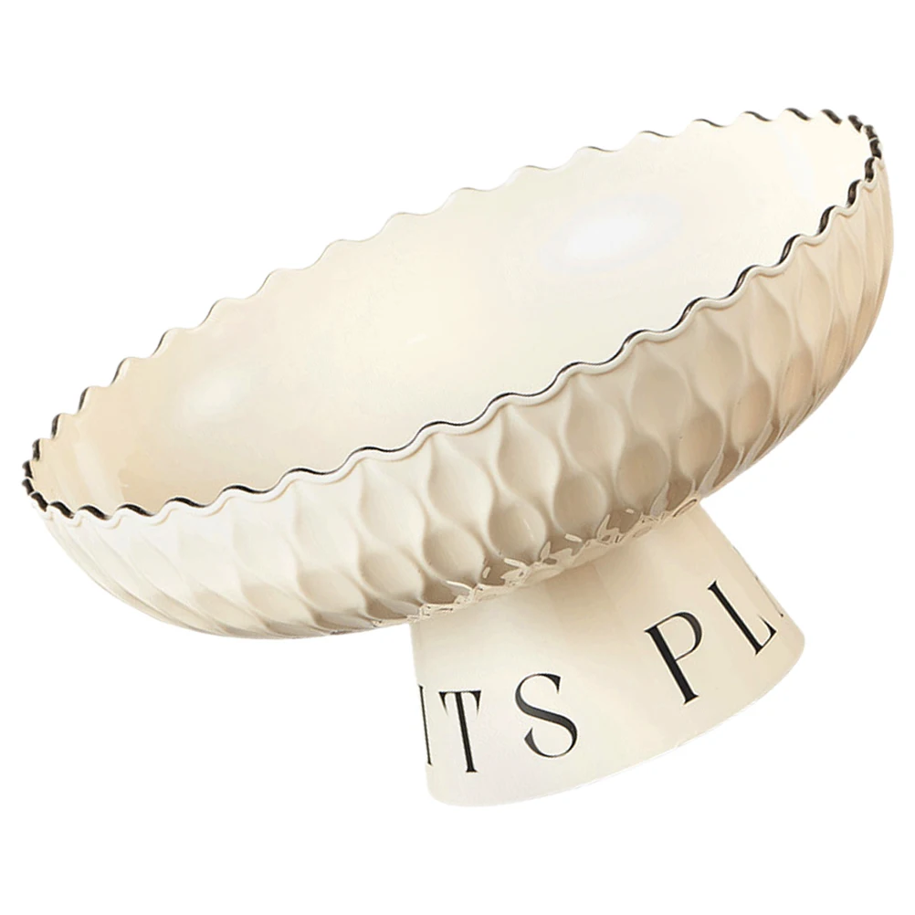 

Creamy White Detachable Fruit Plate Large Capacity Snack Tray with Drain Pedestal Bowl for Home Kitchen