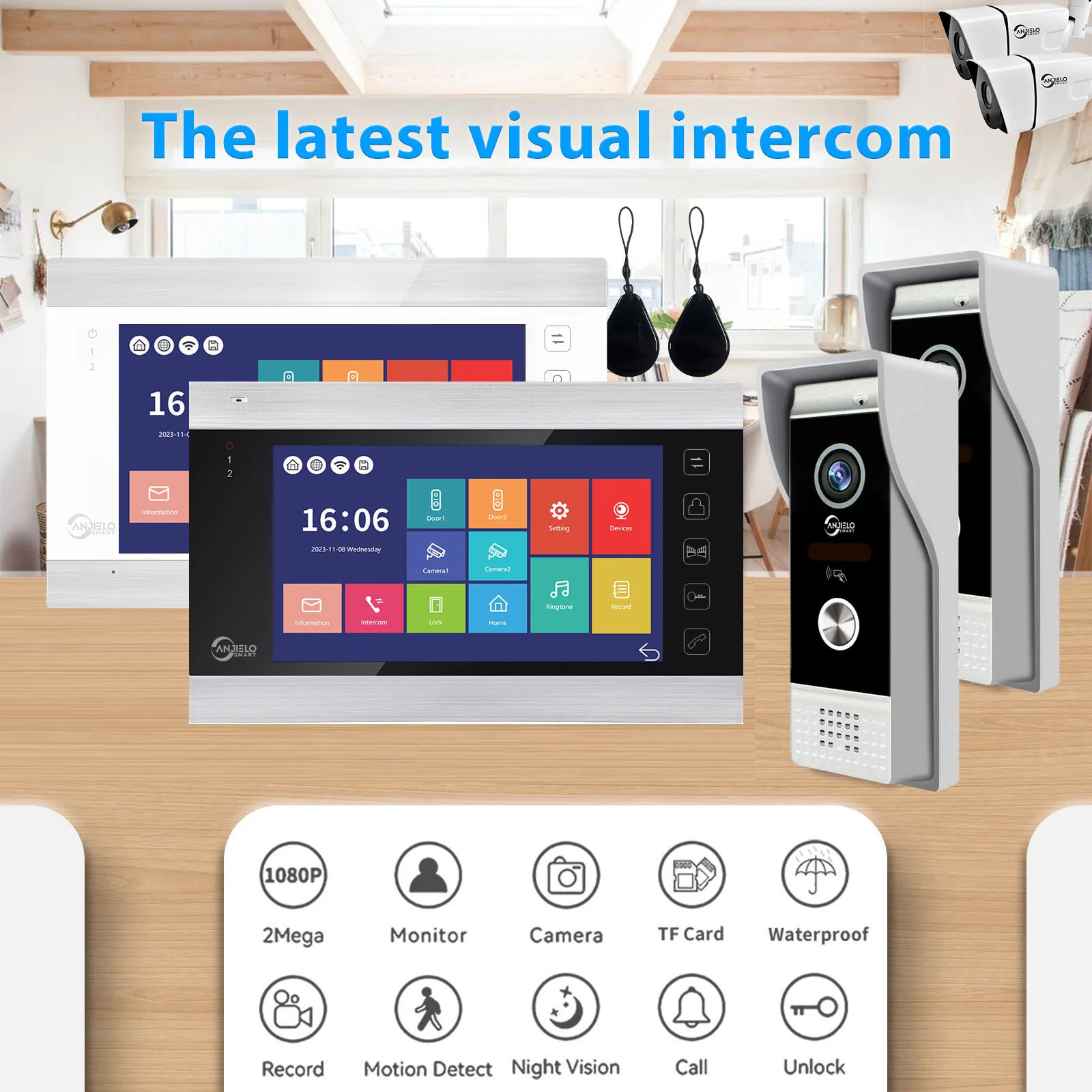 Anjielo Video Intercom Private House Video Door Phone for Apartment 7