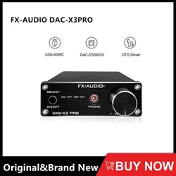 FX-AUDIO DAC-X3PRO USB DAC ESS9023 Headphone Amplifier CS8416 Support ASRC Transmission HiFi Portable Decoder Headphone Amp 24-B