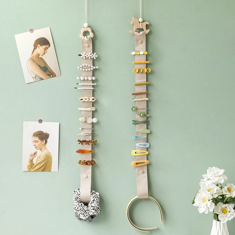 Children Girls Hairband Hairpin Display Storage Hanger Kids Barrettes Hairpin Holder Hanging Home Wall Decorations