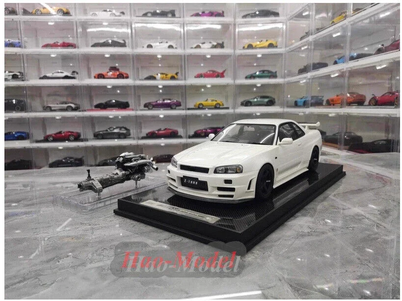 MH 1:12 для Nissan GTR R34 Nismo, индивидуальная литая под давлением модель автомобиля из смолы, детские подарки на день рождения для мальчиков, хобби, демонстрационные украшения, имитация