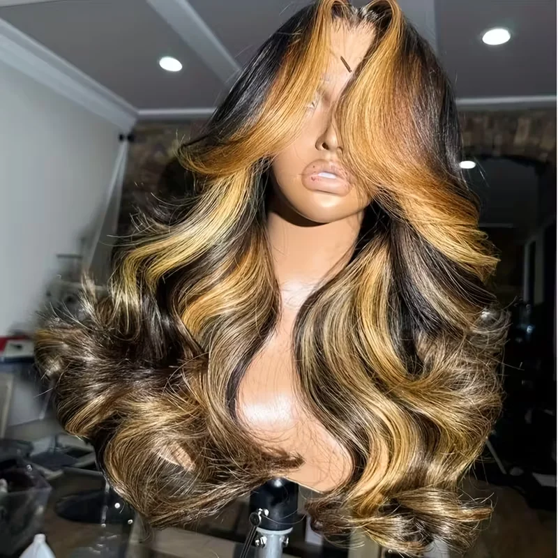 

Выделите парики из натуральных волос 13x4 Прозрачный парик фронта шнурка Человеческие волосы для женщин Блондинка Цветные 13x6 Объемная волна Кружевные фронтальные парики