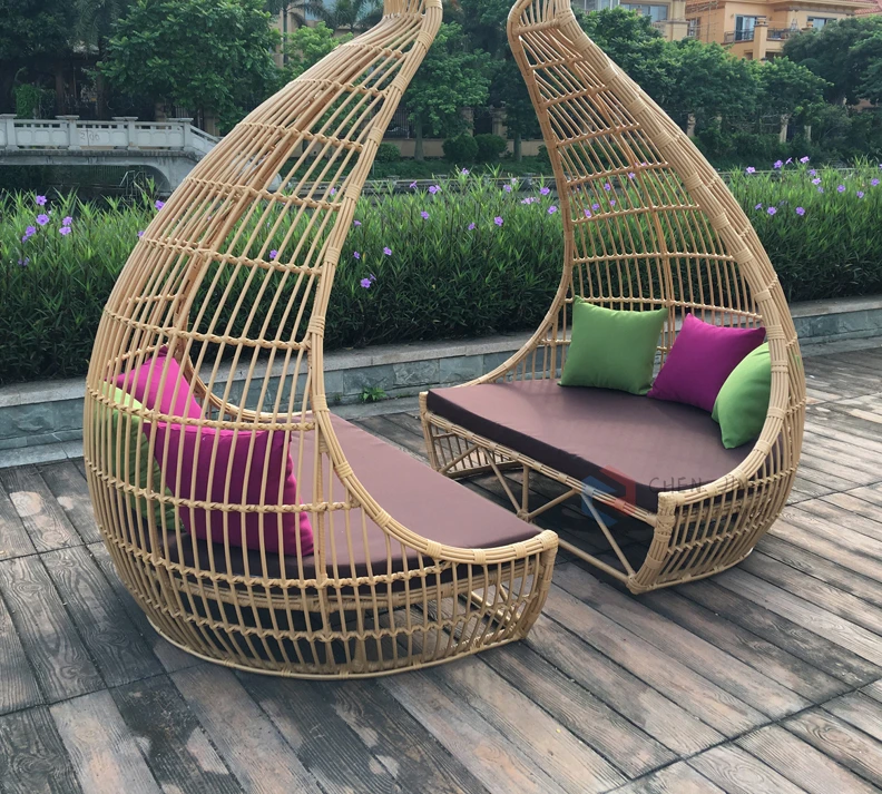 Outdoor rattan nest sofa homestay engineering customization
