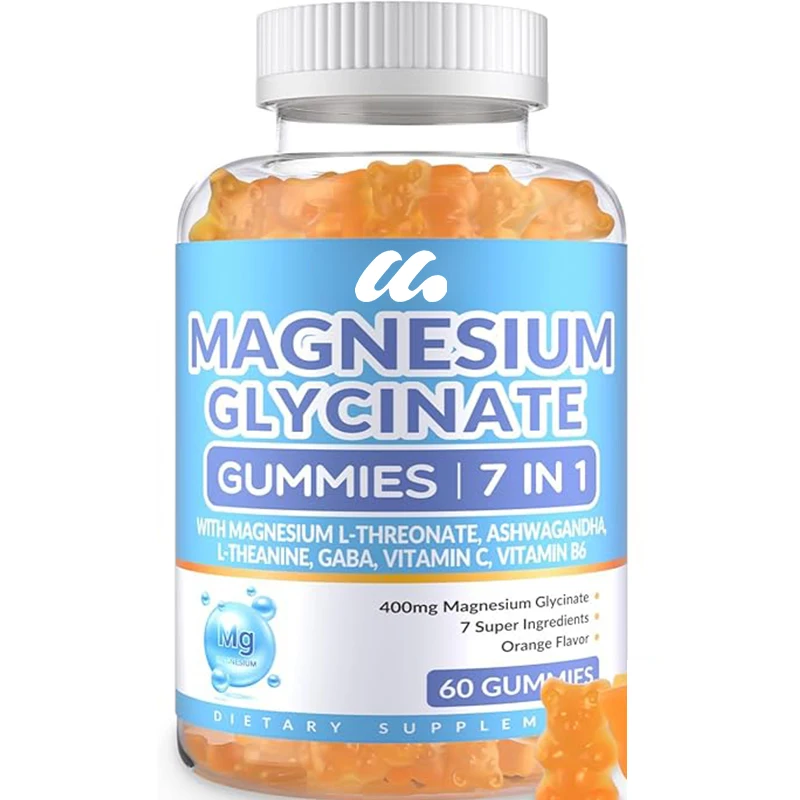 Magnesium glycinate gummies with L-threonine | Contains South African drunken eggplant, L-theanine, GABA, vitamin C, B6