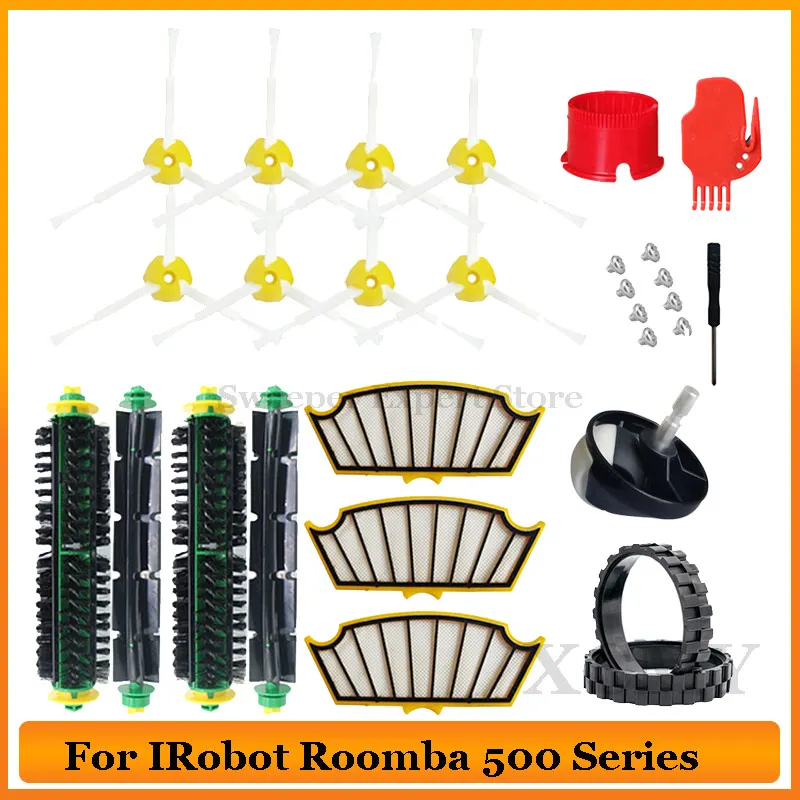 

For iRobot Roomba 500 Series 555 560 561 562 563 570 581 Vacuum Cleaner Hepa Filter Parts Side Roller Brush Wheels Accessories