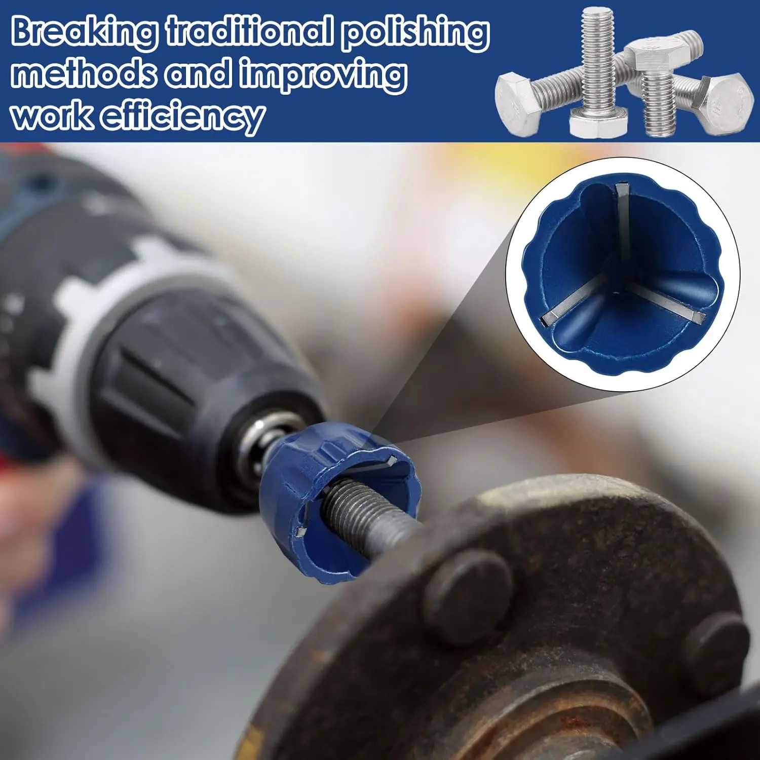 four-piece set of tungsten steel blade outer chamfering deburring tool deburring chamfering drill bit screw thread repair