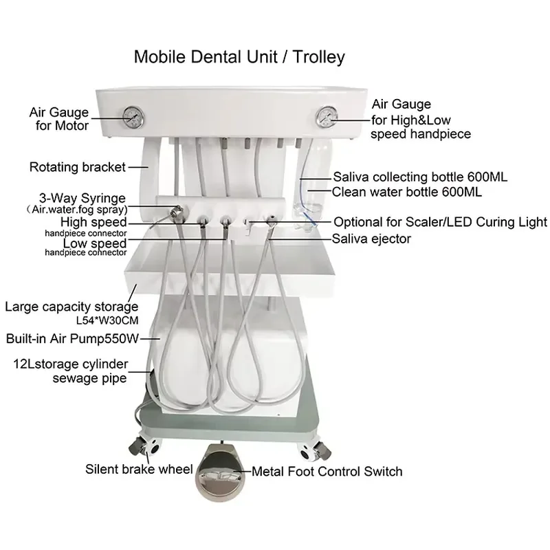S113L Movable Vet Examination Unit with LED Lamp Hot Selling Vet Use Equipment