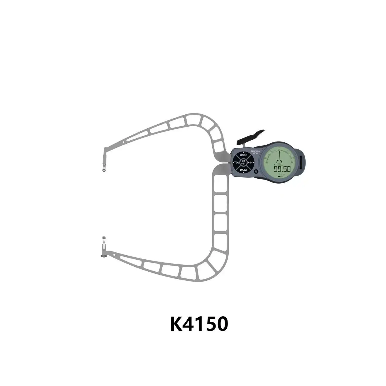 Kroeplin application range 200m electronic mechanical external test card gauge K450 D450