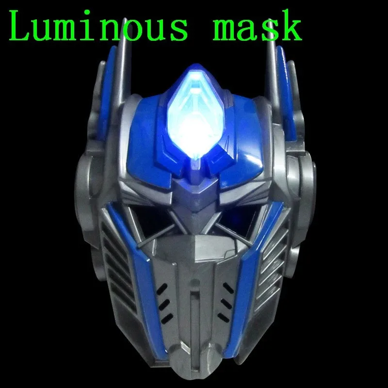 Movie Superhero Optimus Prime Bumblebee Muscle Cosplay Costume Children Mask Bodysuits Full Set Kids Carnival Halloween Clothes